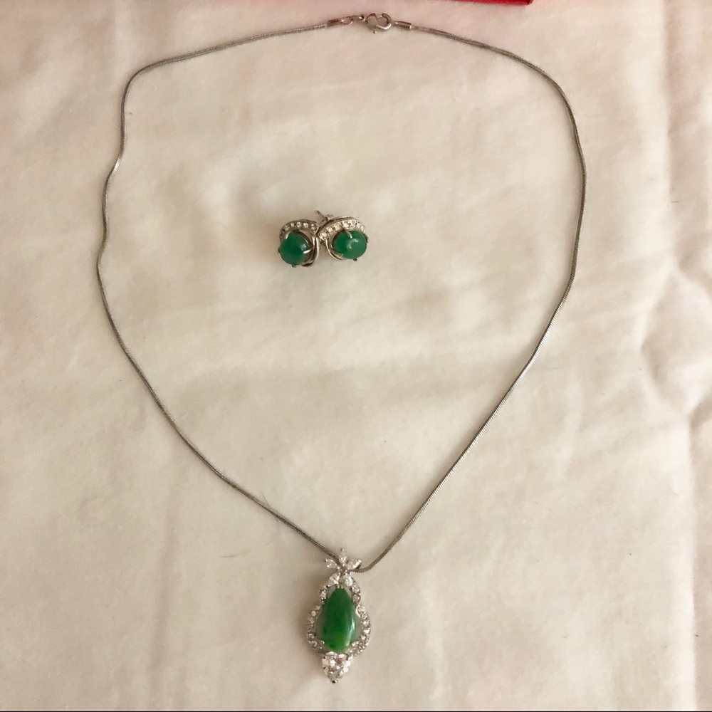 Pretty Green, silver, and cubic zirconia set